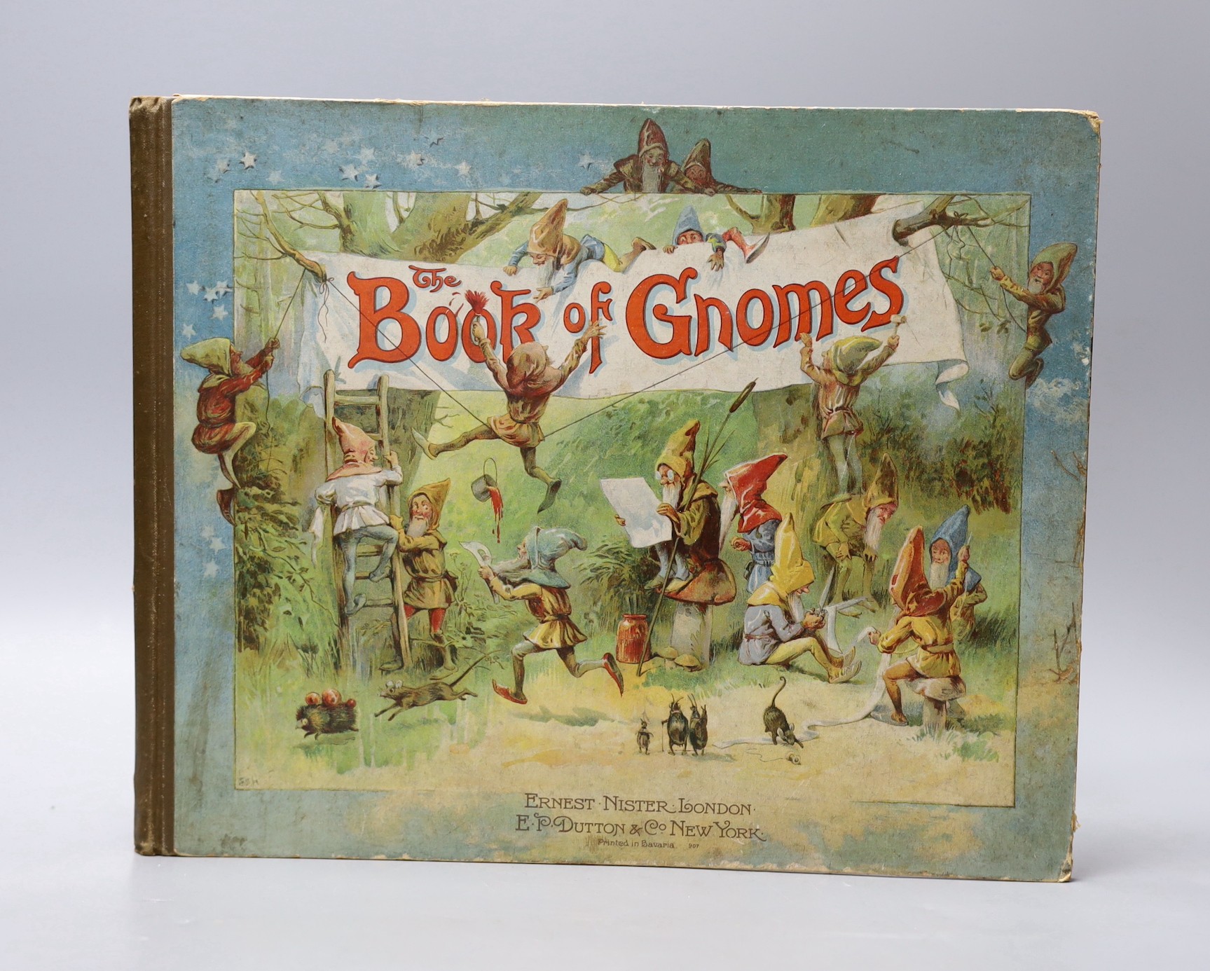 Weatherly, Fred E. - The Book of Gnomes. illus. throughout (incl. title and coloured plates), cloth-backed pictorial boards, oblong, 4to.